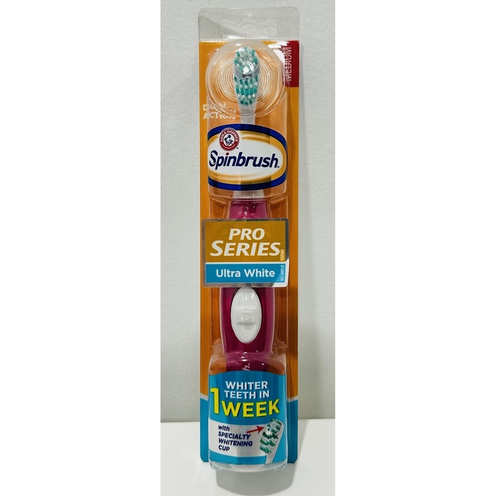 Arm & Hammer Spinbrush Pro Series Ultra White Electric Toothbrush Whitening NEW